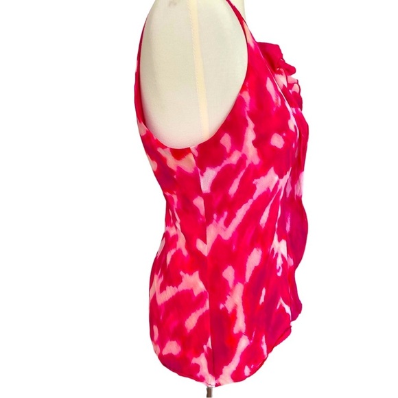 Ann Taylor Pink Silk Abstract Blouse - Picture 5 of 9